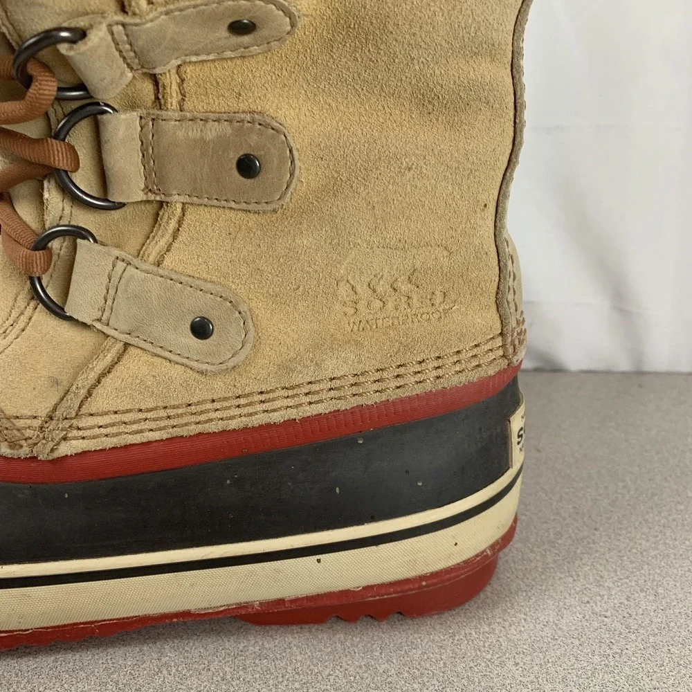 Sorel‎ Snow Boots Womens Size 7 Brown Joan Of Arctic Fur Waterproof Winter